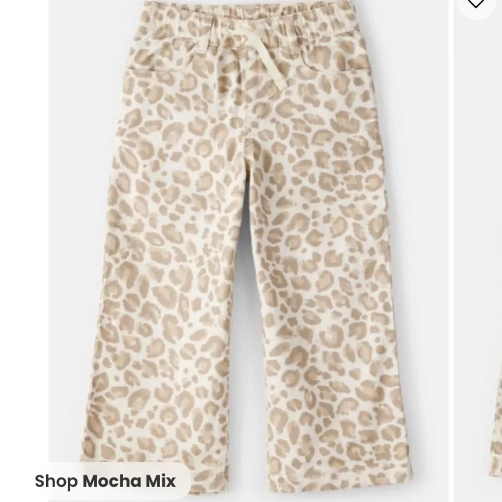 728 Oshkosh animal print toddler girls fashion leopard print flare pants